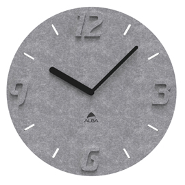 Orologio da parete effetto 3d - raggio 55 cm - pet - grigio - alba