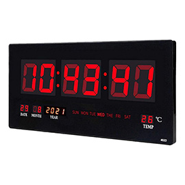 Orologio digitale - led - 51 x 3,5 x 23,5 cm