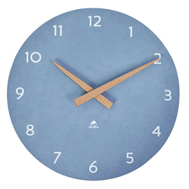Orologio da parete hormilena - Ø 30 cm - blu / legno - alba