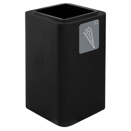 Portaombrelli cubo - 38 x 38 x 65 cm - acciaio - nero - stilcasa