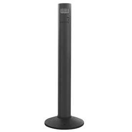 Posacenere da esterno - diametro 11,7 cm - altezza 105 cm - alluminio verniciato - nero - stilcasa