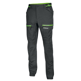 Pantalone da lavoro horizon - taglia m - nero/verde - u-power