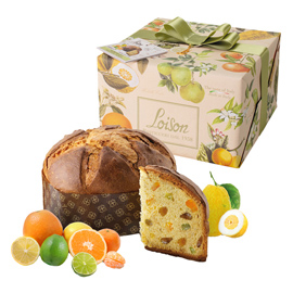 Panettone 5 agrumi - linea frutta e fiori - cedro/arancia/limoni/chinotto/mandarino - 500 gr - loison
