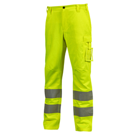 Pantaloni alta visibilità vega - taglia l - giallo fluo - u-power