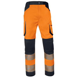 Pantalone multitasche alta visibilità m2pa3s - taglia xl - arancio fluo - deltaplus