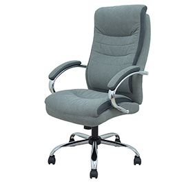 Poltrona direzionale opti533 - con braccioli fissi - tessuto - grigio - piqueras y crespo