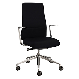 Poltrona direzionale bull bub - con braccioli fissi - nero - unisit