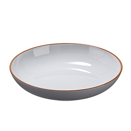 Piatto fondo - rpet - grigio - Ø22,2 x 4,4cm - leone