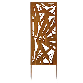 Pannello decorativo - acciaio - 30 x 90 cm - corten - verdemax
