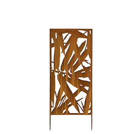 Pannello decorativo - acciaio corten - 50 x 100 cm - corten - verdemax