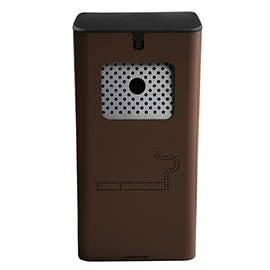 Posacenere murale - acciaio - 17,5 x 10,5 x 34 cm - 2 l - corten - stilcasa