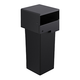 Portarifiuti modula - murale - coperto - con contenitore - 41,5 x 41,5 x 107,5 cm - 73 l - antracite - stilcasa