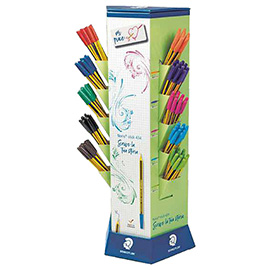 Penna sfera noris® stick - punta 1,0mm - colori assortiti - staedtler - expo 200 pezzi
