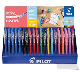 Penna cancellabile frixion ball sticks - punta 0,7mm - colori assortiti - pilot - expo 120 pezzi