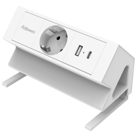 Power desk type f - bianco - fellowes