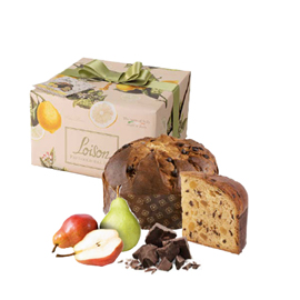 Panettone pera cioccolato - linea frutta e fiori - pera/cioccolato - 500 gr - loison