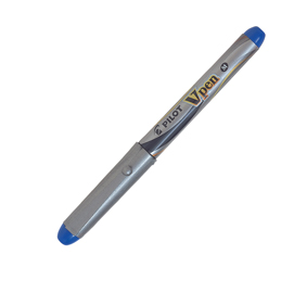 Penna stilografica blu v-pen silver pilot