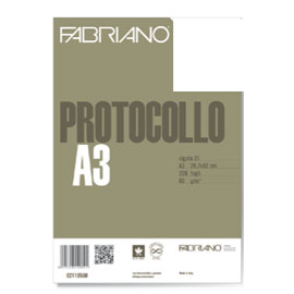 Protocollo a4 bianco 200fg 60gr fabriano