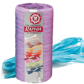 Pack nastro raphia syntetic 200mt azzurro pervinca 25 bolis