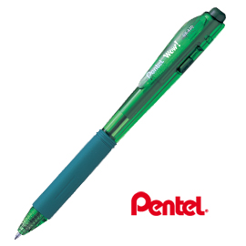 Penna sfera a scatto wow bk440 verde 1.0mm pentel