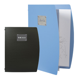 Porta menu' a4-24x34cm nero rio con 1 inserto doppio