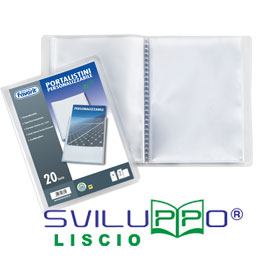 Portalistino personalizz. Sviluppo liscio 15x21cm 20 buste trasparente favorit