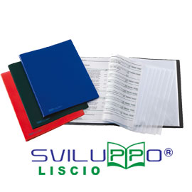 Portalistini sviluppo liscio 22x30cm in naturene 20 buste blu favorit