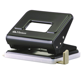 Perforatore 2 fori in metallo nero titanium