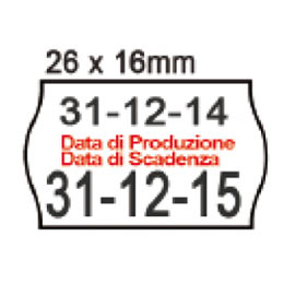 Pack 10 rotoli 1000 etich. 26x16mm onda 