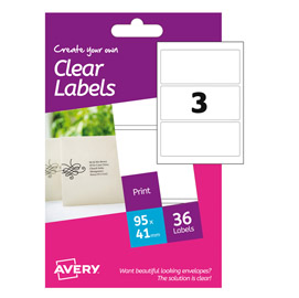 Polipropilene adesivo hcl01 tras.lucido 12fg a6 94x41mm (3et/fg) inkjet avery