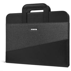 Portablocco citytime c/manici rientranti 28,5x35,5cm nero niji