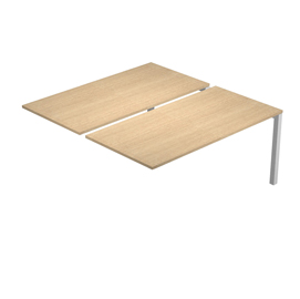Postazione doppia aggiuntiva per scrivanie 120x168cm rovere - agora'