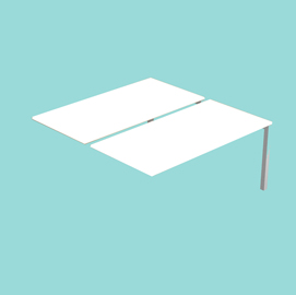 Postazione doppia aggiuntiva per scrivanie 160x168cm bianco - agora'