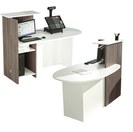 Postazione reception concept l145 x p83 x h117cm bicolore