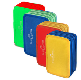 Pack 4pz astuccio college color a tre zip bicolore in colori ass. Faber castell