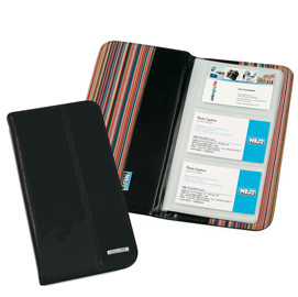 Portabiglietti da visita professional 12,5x23,5cm nero niji