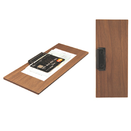 Porta conto in legno 24x10cm con fermaglio walnut