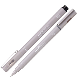 Pin fineliner - punta 0.5 mm - grigio chiaro - uni mitsubishi