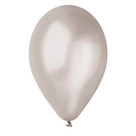 Palloncini in lattice metallizzati - d 26 cm - argento - big party - conf. 16 pezzi