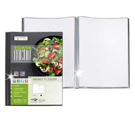 Porta menu' ti - 2 buste - personalizzabile - a4 - sei rota