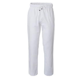 Pantalone da cuoco plutone - taglia l - bianco - giblor's