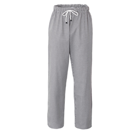 Pantalone da cuoco plutone - taglia m - bianco/quadretti neri - giblor's