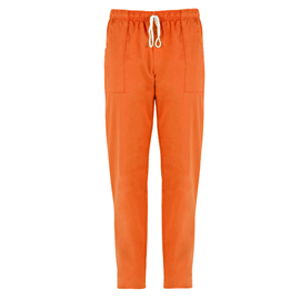 Pantalone pitagora - unisex - 100 cotone - taglia l - arancio - giblor's