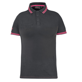 Polo donna waylady - taglia m - grigio/fucsia - u-power