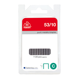 Punti zincati - 53/10 - 10 mm - metallo - ro-ma - conf. Da 1120 punti