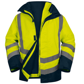 Parka 5 in 1 optimum 3 alta visibilita' - taglia xl - giallo fluo - deltaplus