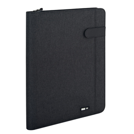 Portablocco flap - tessuto - nero - a4 - city time