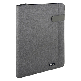 Portablocco flap - tessuto - grigio - a4 - city time