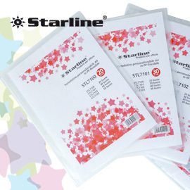 Portalistini personal. 30 buste in ppl trasparente starline