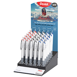Roller floatune - punta 1,0 mm - colori assortiti - pentel - expo 36 pezzi